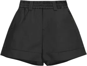 SESERAGI Womens Cotton Linen Shorts Trendy 2024 Casual Summer Elastic Waist Wide Leg Short with Pockets