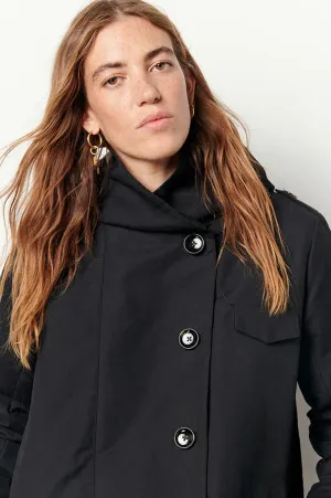 Sessn Sandison Black Hooded Parka