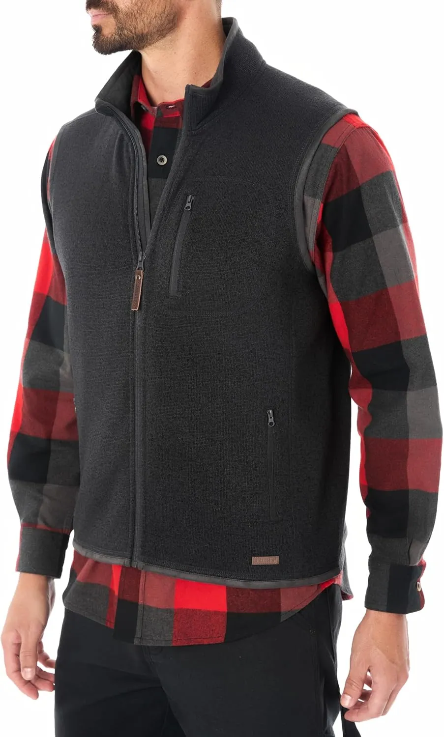 Smith's Workwear Men's Full-Zip Sweater Fleece Vest