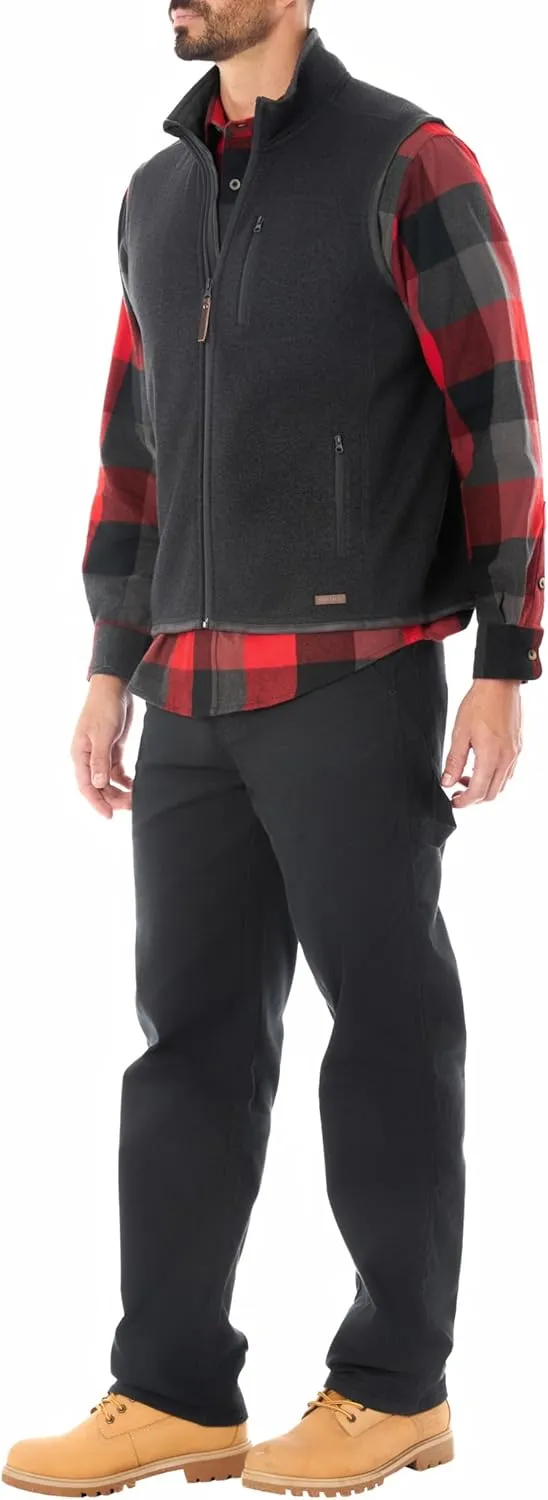 Smith's Workwear Men's Full-Zip Sweater Fleece Vest