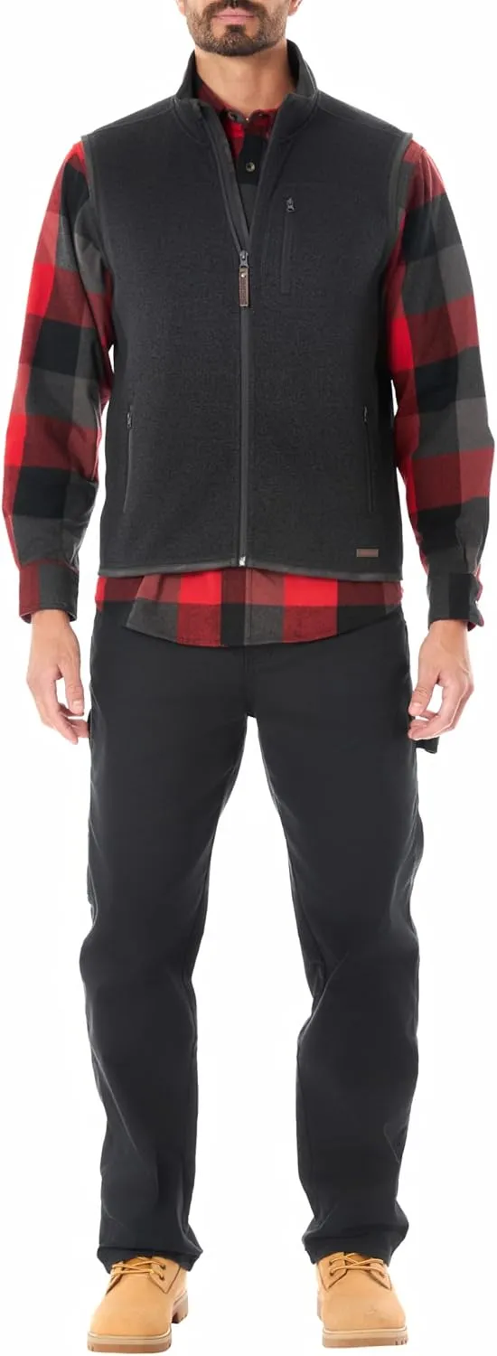 Smith's Workwear Men's Full-Zip Sweater Fleece Vest