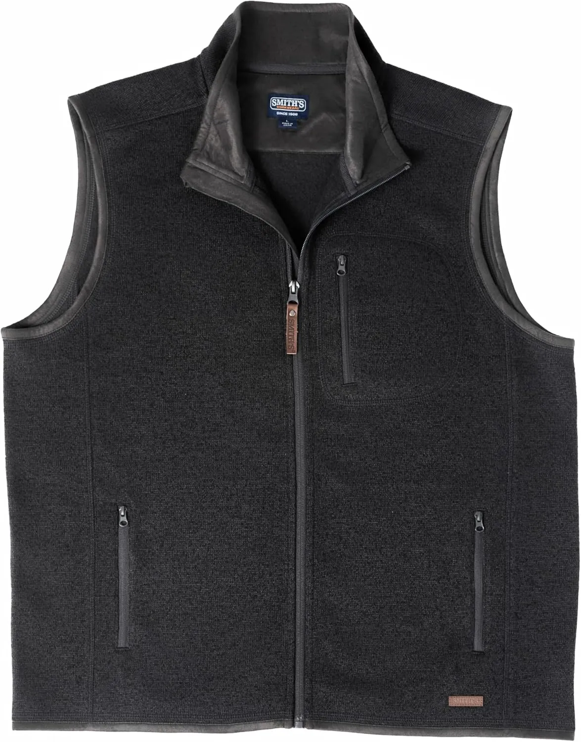Smith's Workwear Men's Full-Zip Sweater Fleece Vest