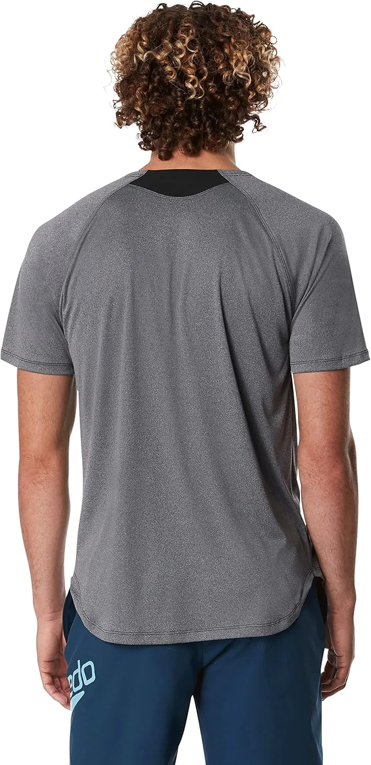 Speedo Men's Uv Swim Shirt Short Sleeve Fitness Rashguard