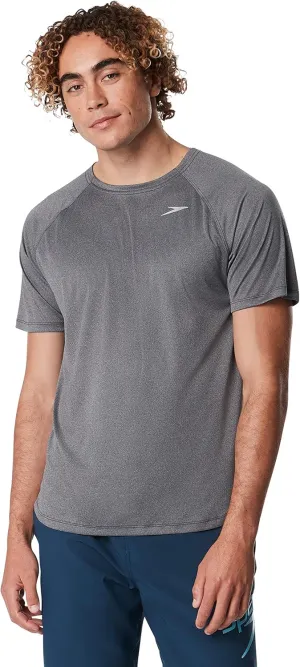 Speedo Men's Uv Swim Shirt Short Sleeve Fitness Rashguard