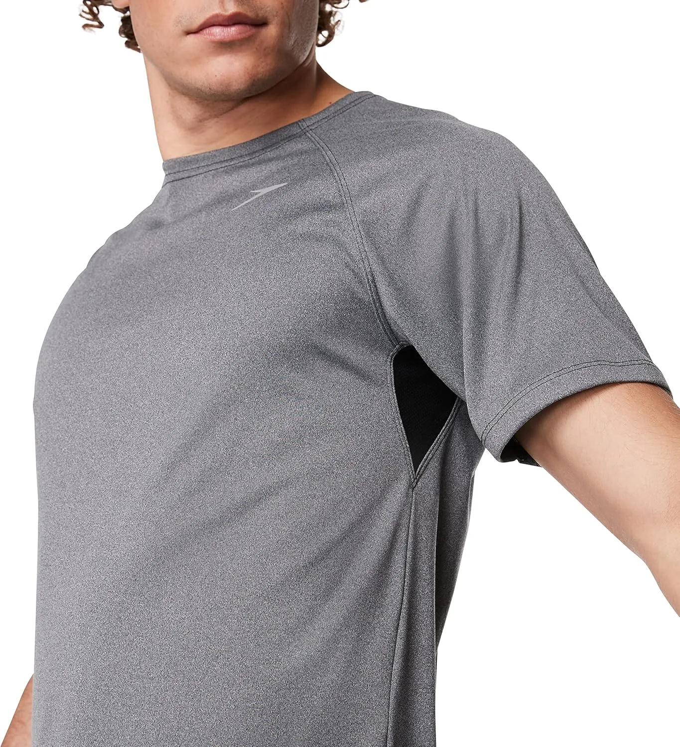 Speedo Men's Uv Swim Shirt Short Sleeve Fitness Rashguard