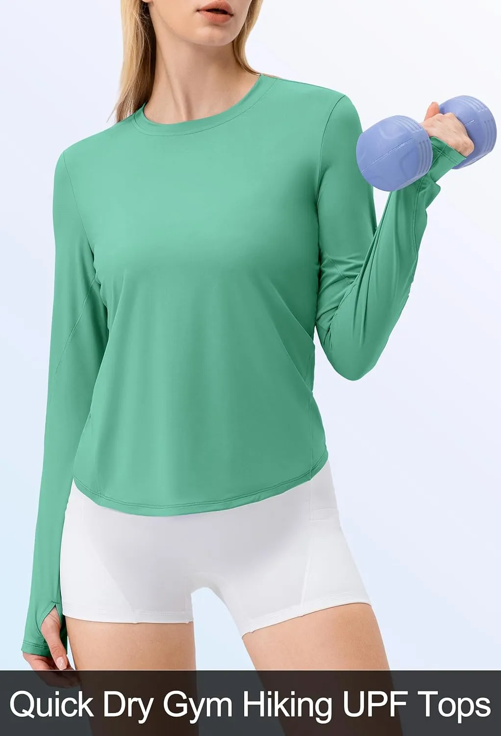 SPVISE Women's Long Sleeve Workout Shirts UPF 50  Running Hiking Yoga T-Shirt Tops Dry Fit UV Protection Rash Guard Sun Shirt