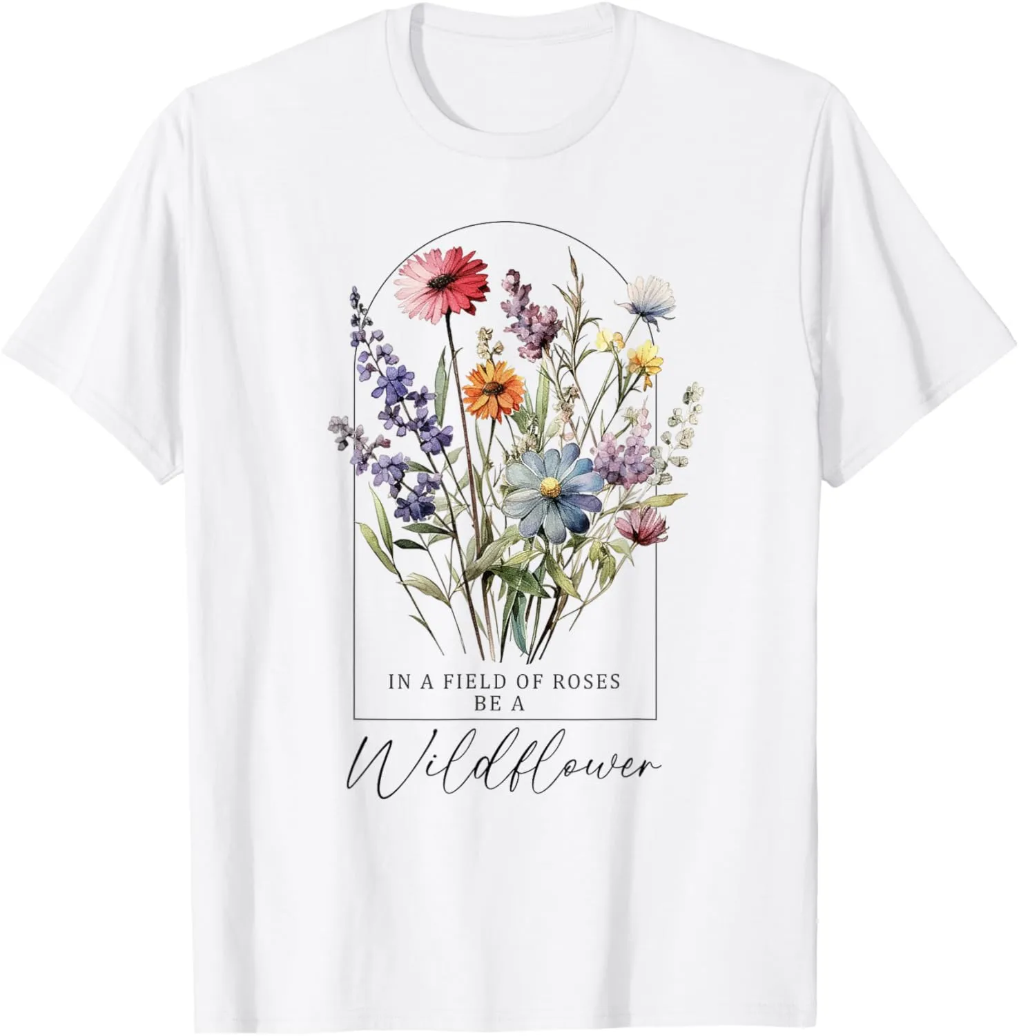 Summer Flowers Graphic Gardening Blooming Floral Wildflower T-Shirt