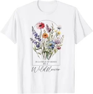 Summer Flowers Graphic Gardening Blooming Floral Wildflower T-Shirt