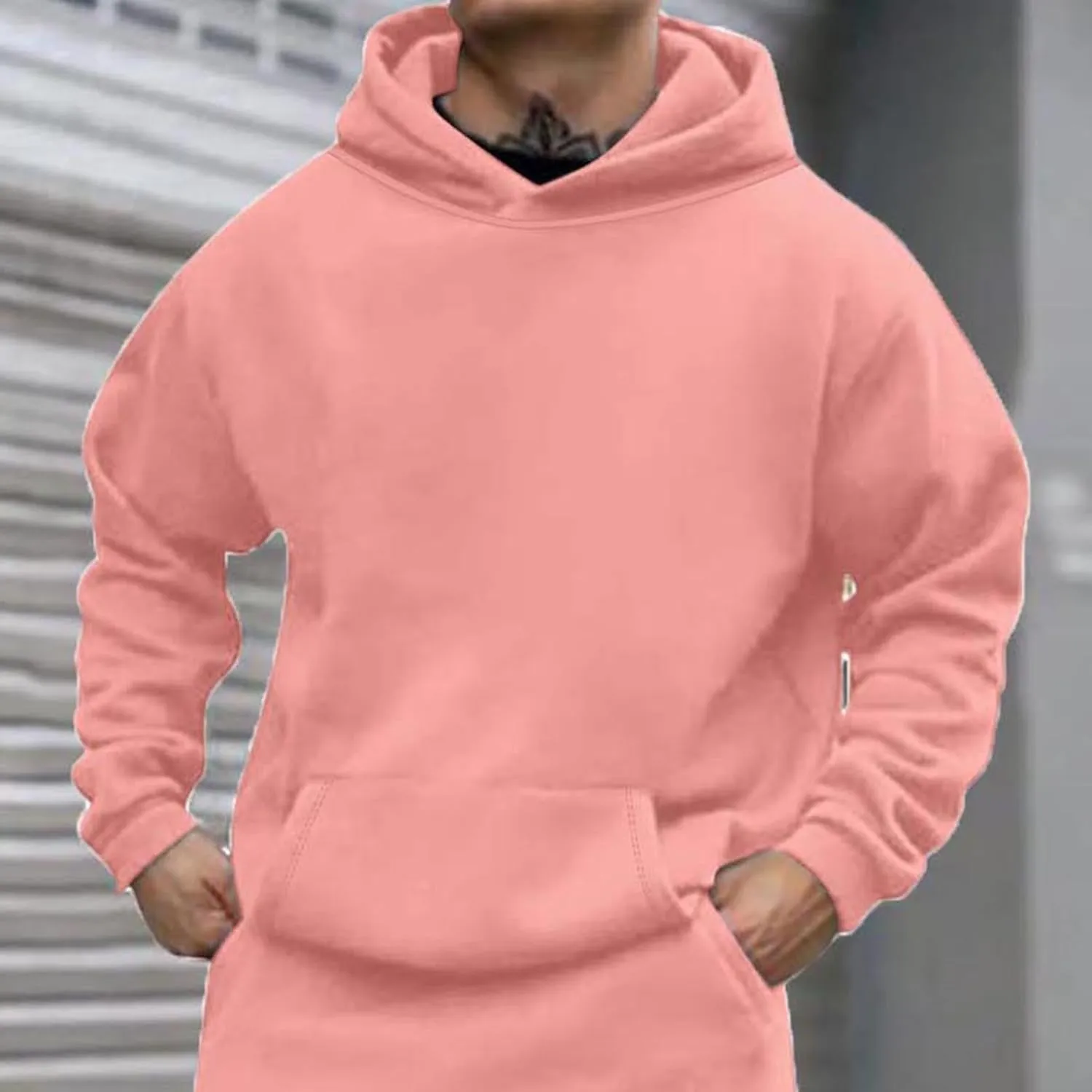 Sweatshirts for Men Fashion Casual Hoodies with Pocket Fall Long Sleeve Men Active Clothes Pullover Oversized Comfy