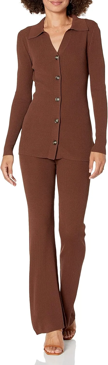 The Drop Women's Constance Rib Button-Down Sweater
