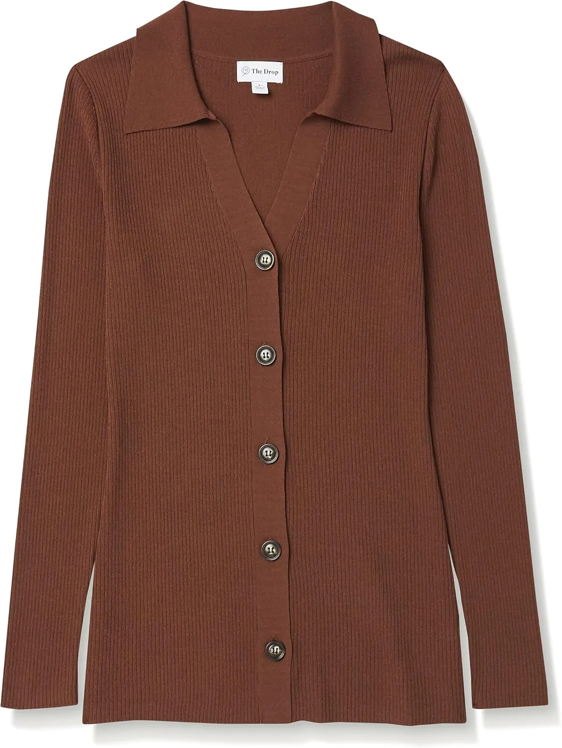 The Drop Women's Constance Rib Button-Down Sweater