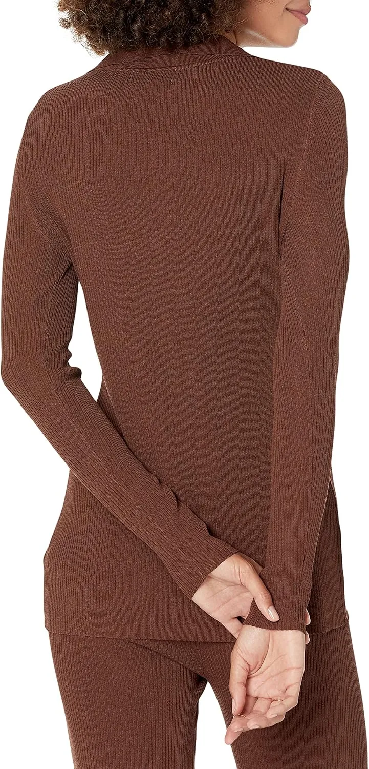 The Drop Women's Constance Rib Button-Down Sweater