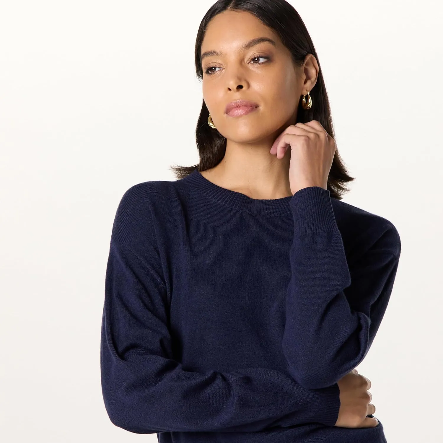 The Drop Women's Lulu Essential Crew Neck Sweater