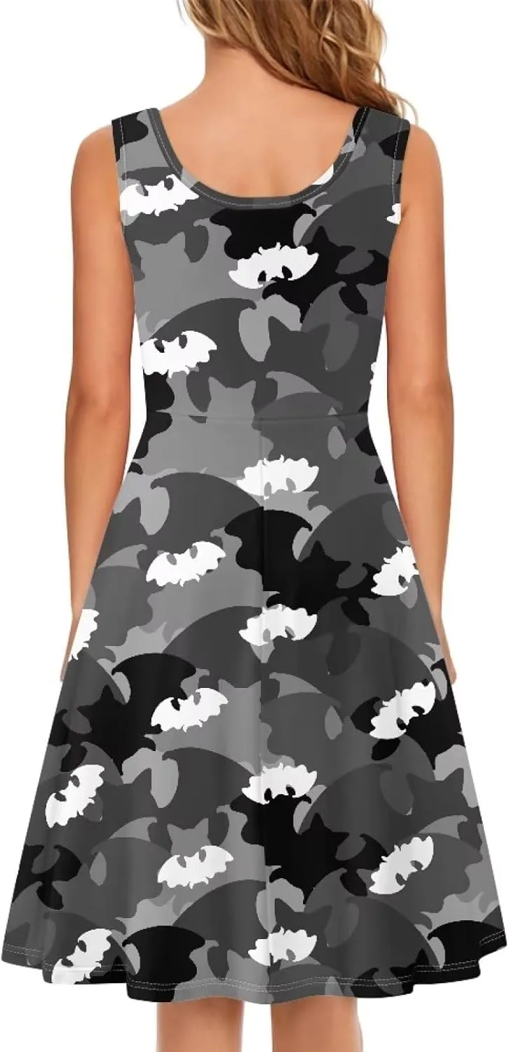 Uasibuni Floral Dress for Women Summer T Shirt Dresses