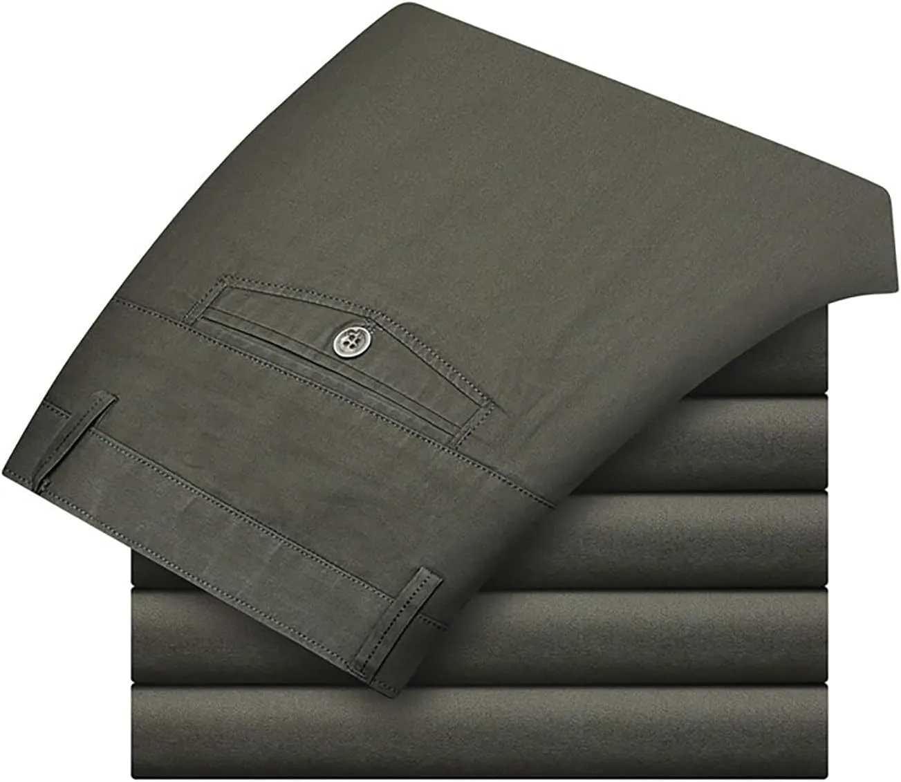 Uillui Business Casual Mens Dress Pants Slim Fit Stretch Chino Pant Straight Leg Work Suit Pants Big and Tall Comfort Slacks