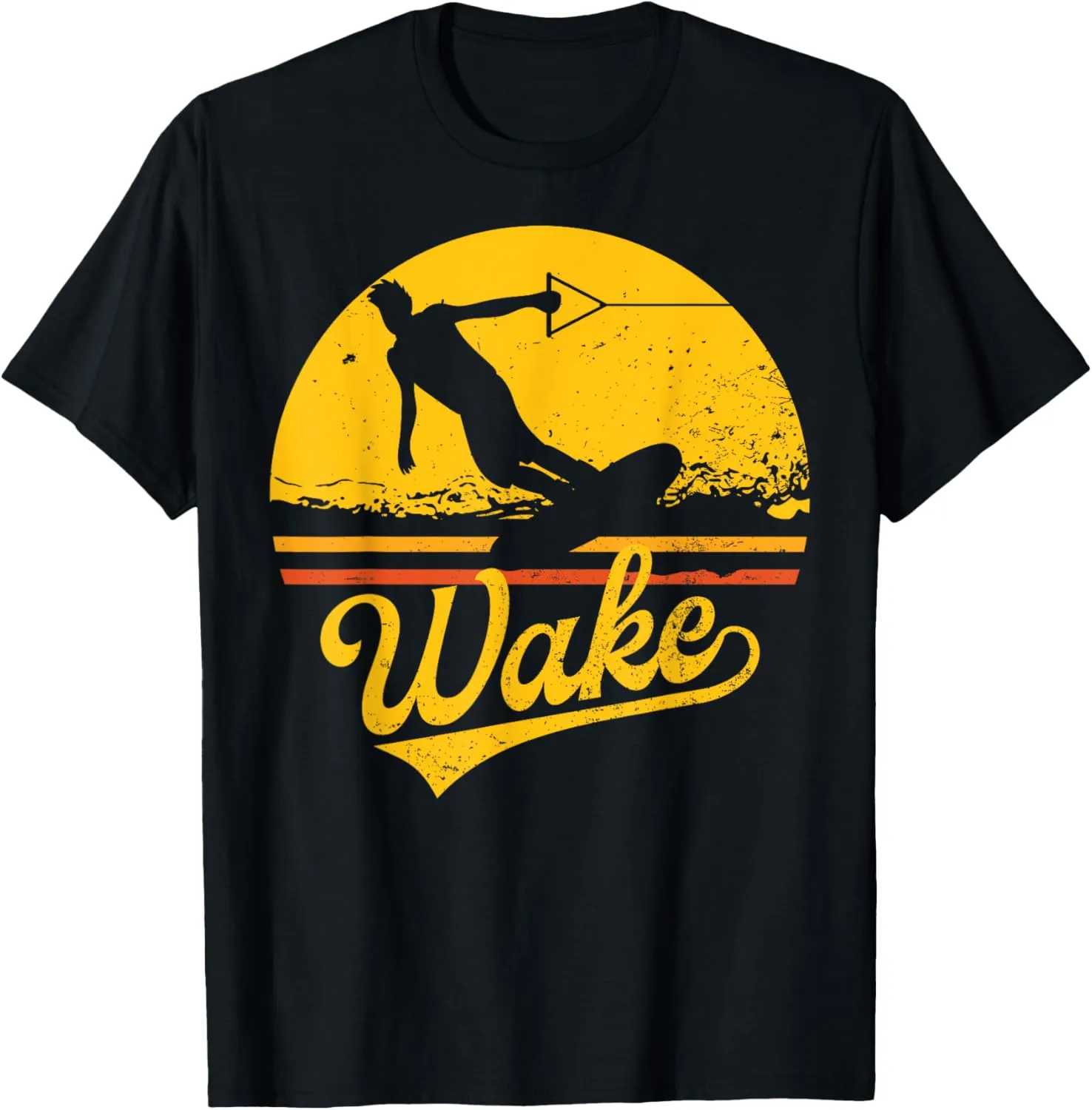 Vintage Wakeboard Sunset Fan Gift Wakeboarder wakeboarding T-Shirt