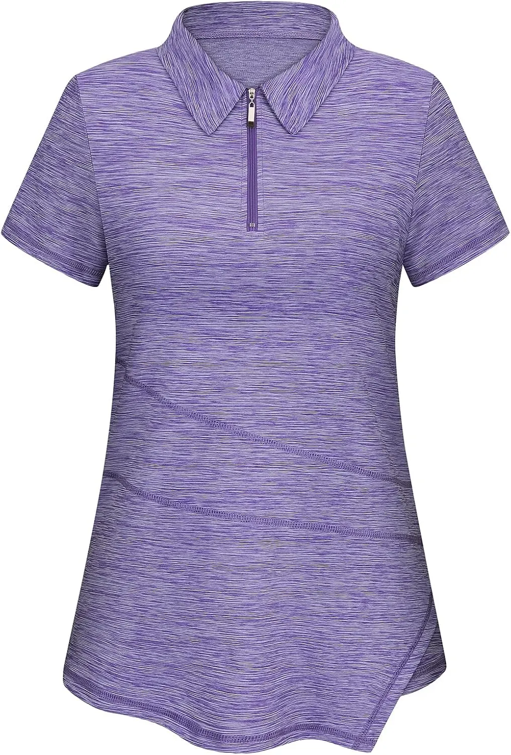 Viracy Women's Golf Shirt Short Sleeve Loose Fitting 1/4 Zip Up Polo Shirt UV Protection Fast Dry Athletic Tops S-3XL