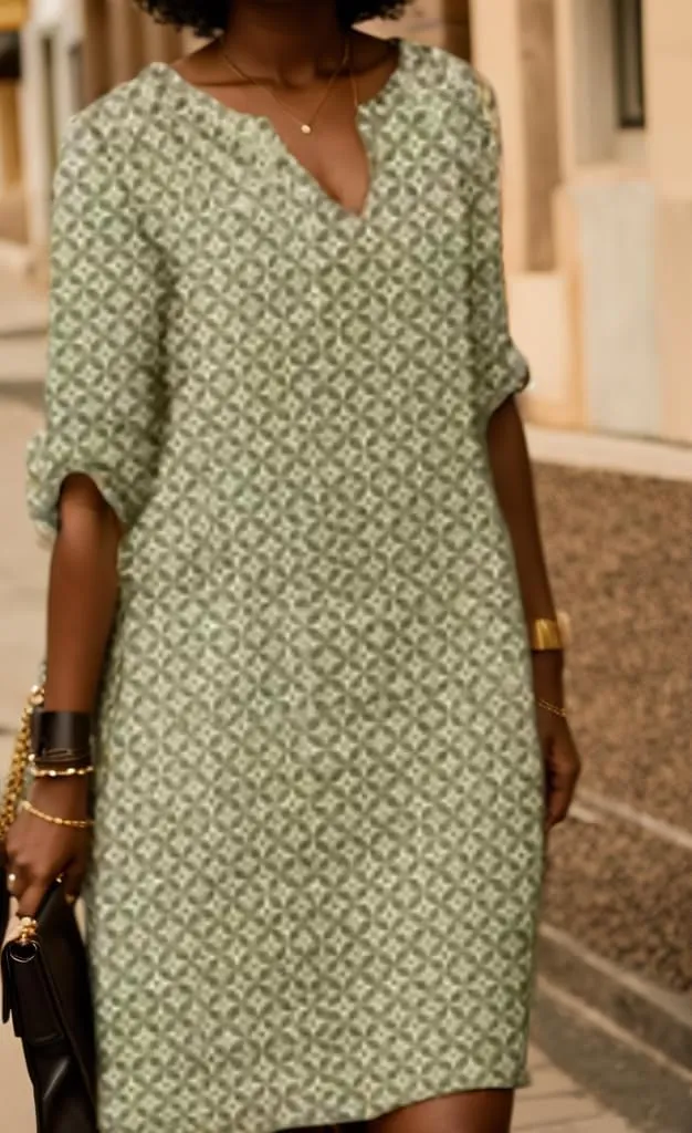 Women Floral Print V Neck Midi Dress Summer Casual Boho Half Sleeve Loose Flowy Tshirt Sun Dress