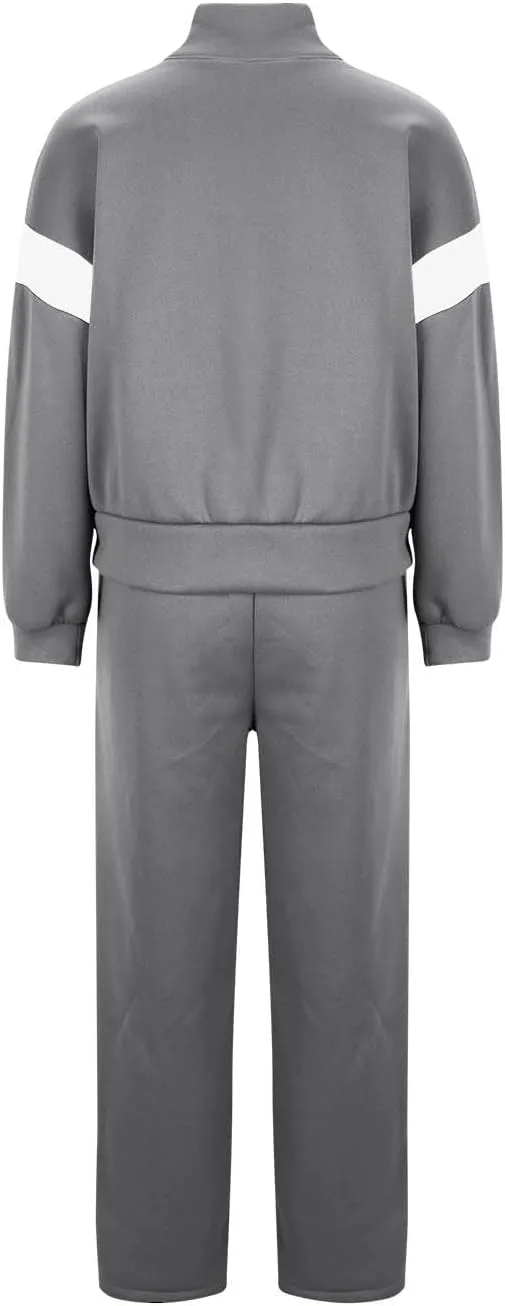 Women's 2 Piece Athleisure Set, Half High Neck Zip Jacket, Wide Leg Elastic High Waisted Pockets Pants Jogging Outfit
