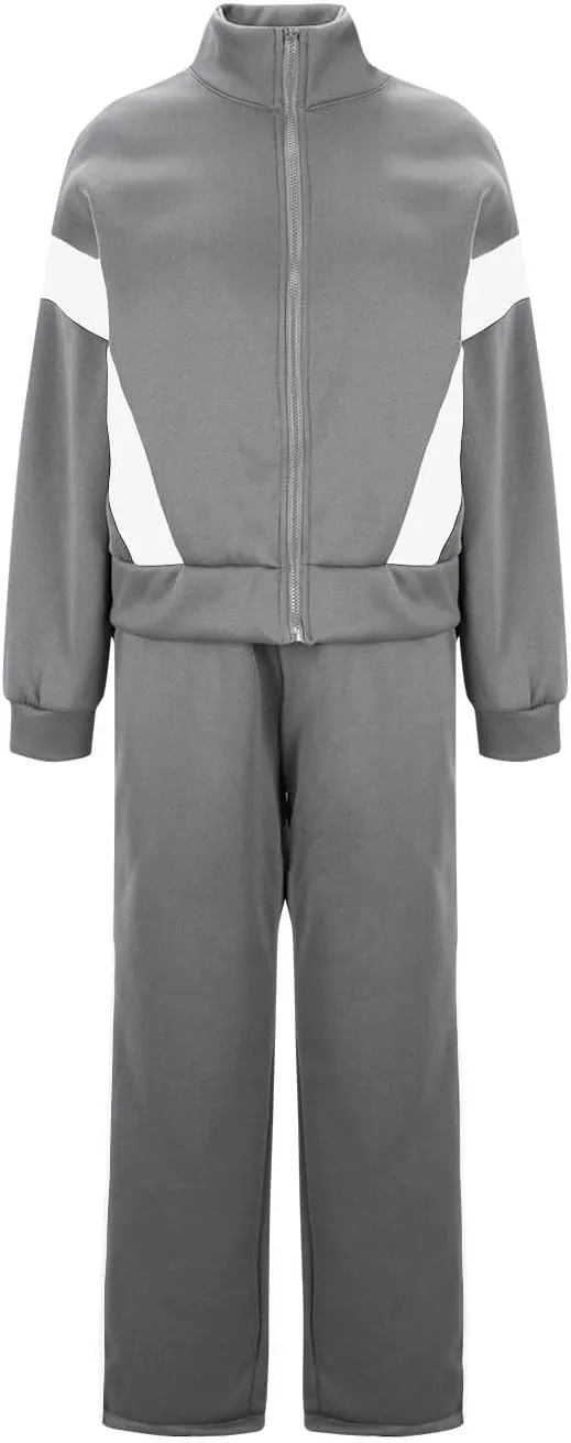 Women's 2 Piece Athleisure Set, Half High Neck Zip Jacket, Wide Leg Elastic High Waisted Pockets Pants Jogging Outfit
