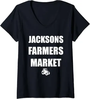 Womens Best Farmers Organic Market V-Neck T-Shirt