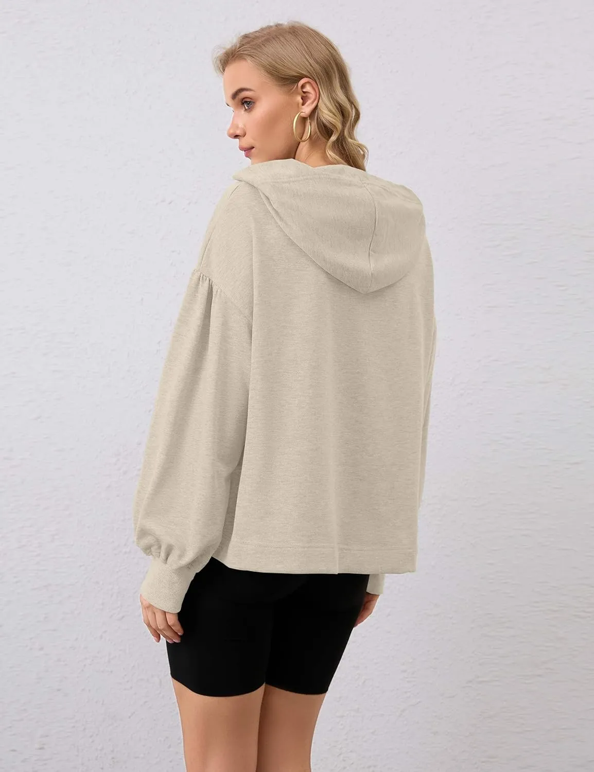 Womens Bow Front Sweatshirt Oversized Long Sleeve Drop Shoulder Bow Pullover Y2k Hoodies
