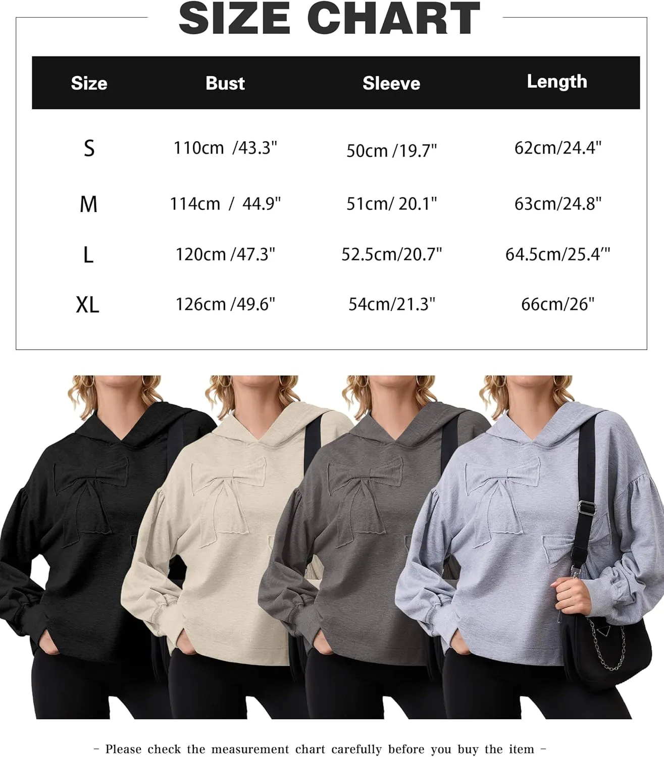 Womens Bow Front Sweatshirt Oversized Long Sleeve Drop Shoulder Bow Pullover Y2k Hoodies