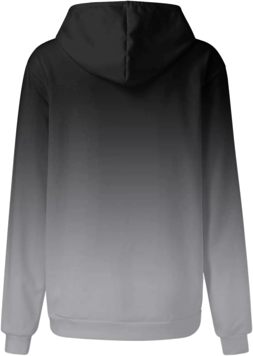 Womens Gradient Print Oversized Sweatshirt Drawstring Pullover with Pocket Trendy Sweater Tops Fashion Clothes