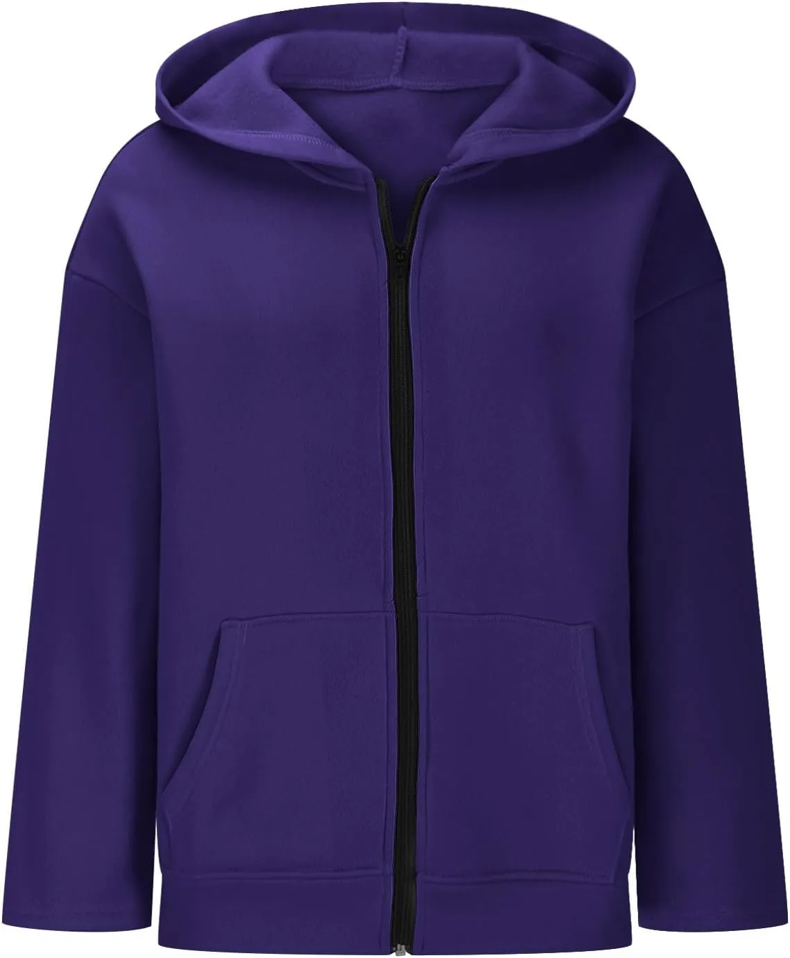 Womens Oversized Hoodies Zip Up Y2k Fleece Sweatshirts Long Sleeve Sweaters Fall Outfits with Pockets Track Jackets