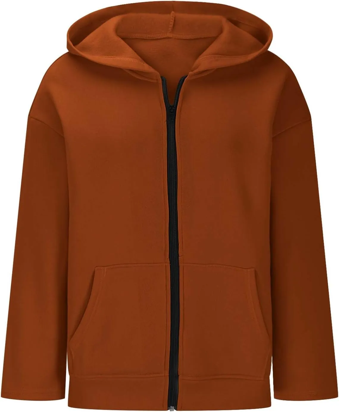 Womens Oversized Hoodies Zip Up Y2k Fleece Sweatshirts Long Sleeve Sweaters Fall Outfits with Pockets Track Jackets