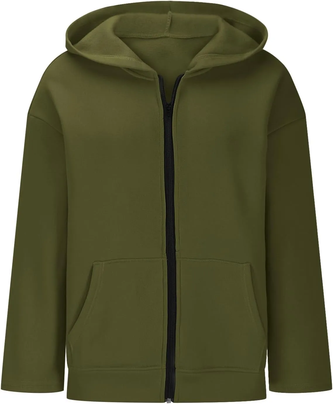 Womens Oversized Hoodies Zip Up Y2k Fleece Sweatshirts Long Sleeve Sweaters Fall Outfits with Pockets Track Jackets