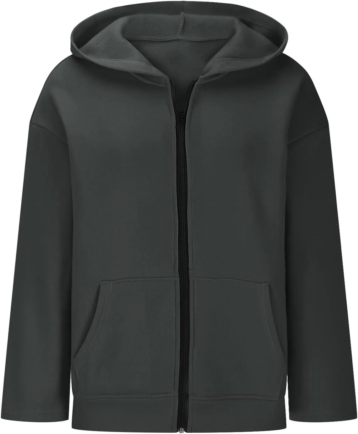 Womens Oversized Hoodies Zip Up Y2k Fleece Sweatshirts Long Sleeve Sweaters Fall Outfits with Pockets Track Jackets