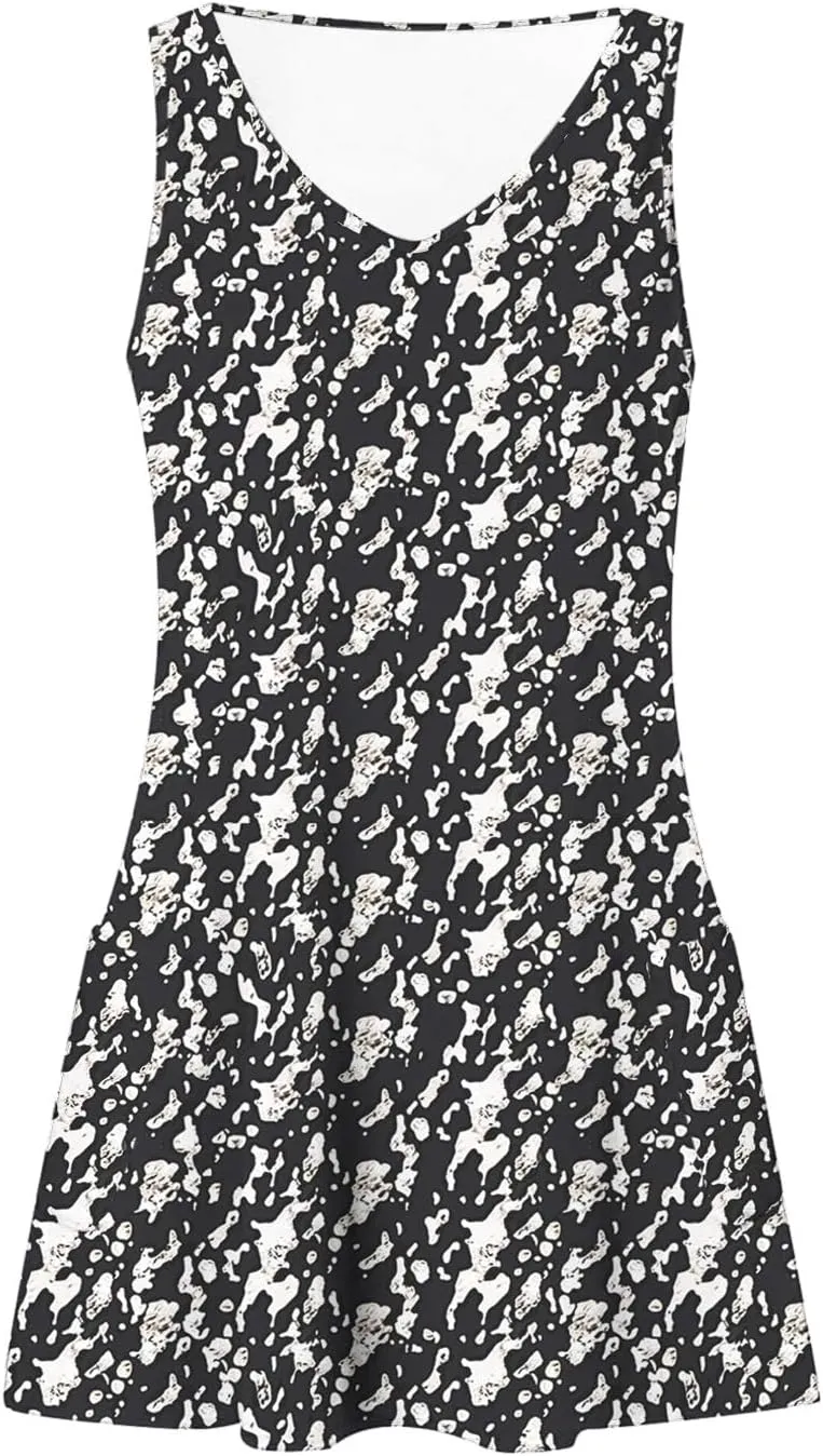 Women's Summer Dresses 2025 Beach Casual Sleeveless Floral Print Tank Loose Sundress Tunic Mini Sun Dress with Pocket