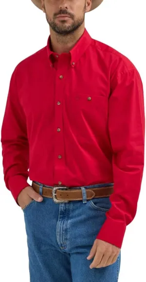 Wrangler Men's George Strait Button Down Long Sleeve Shirt
