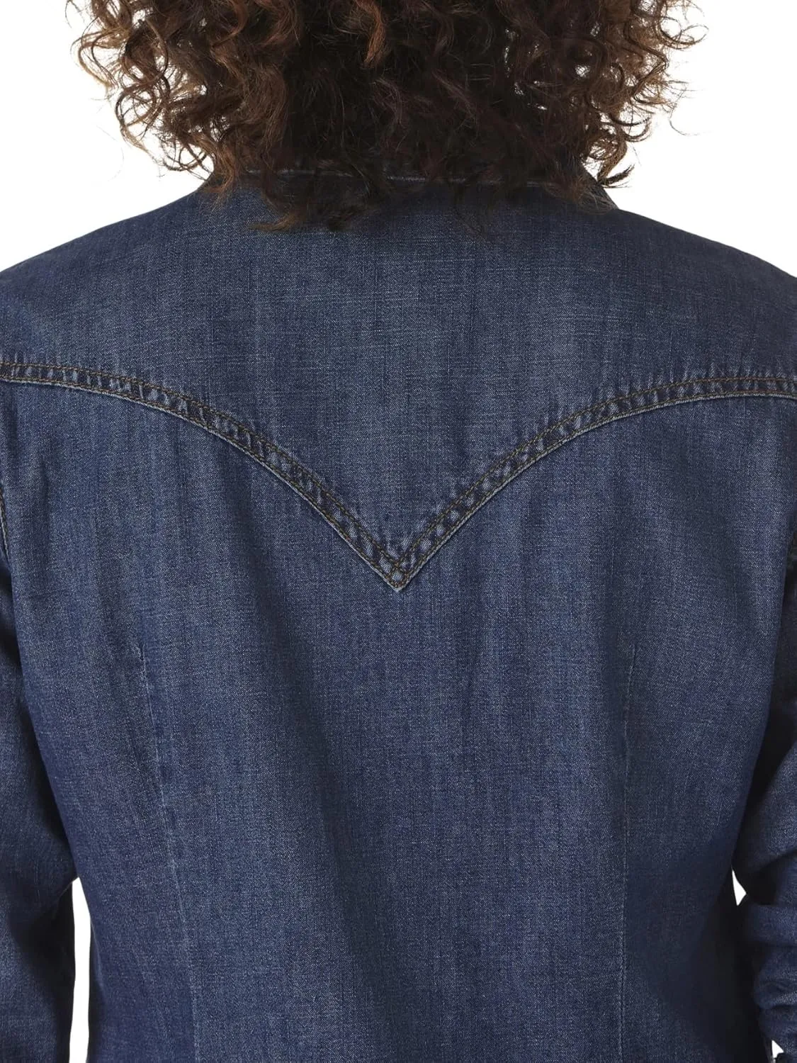 Wrangler Women's Retro Long Sleeve Western Denim Snap Shirt
