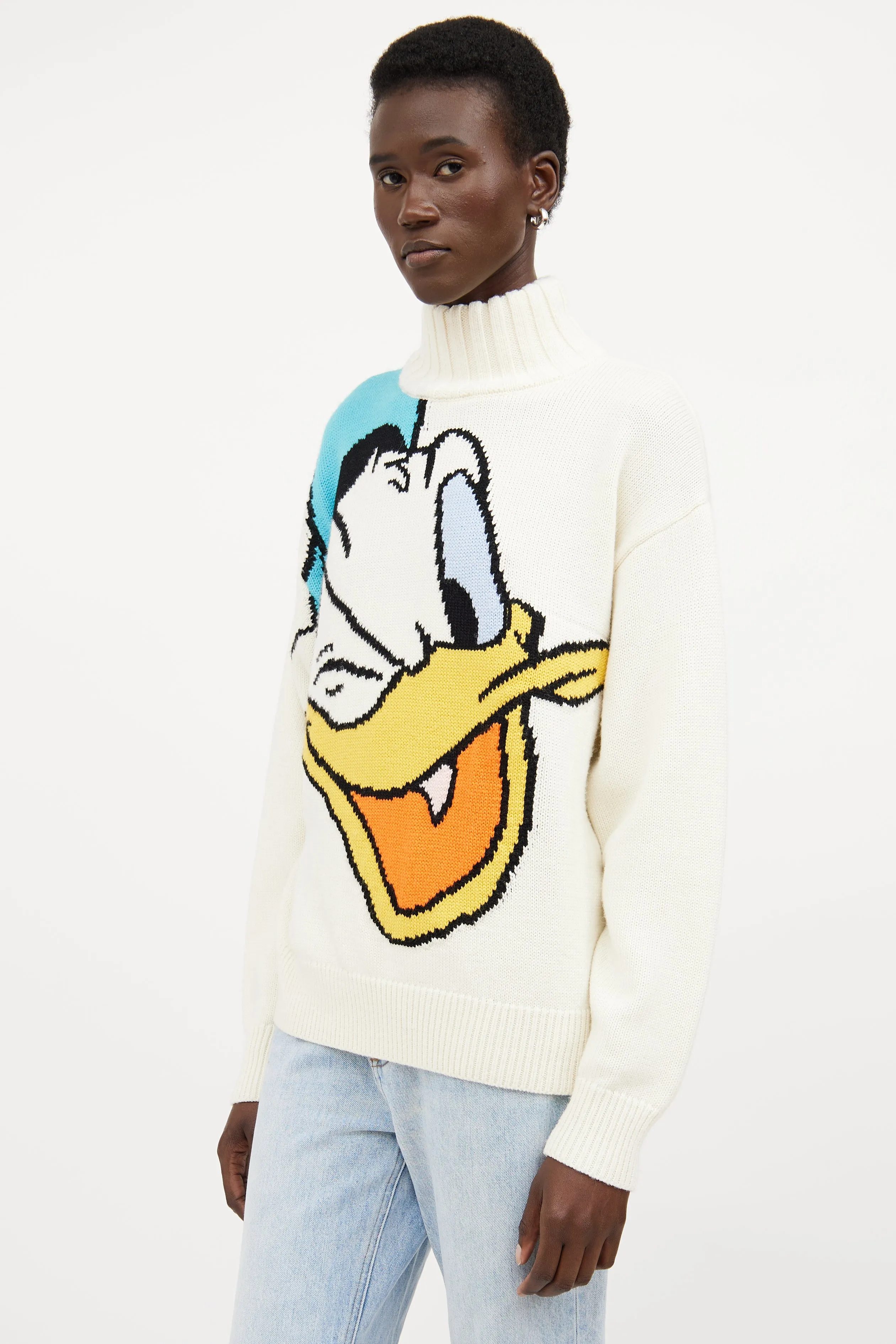 X Disney Cream & Multicolour Wool Knit Sweater