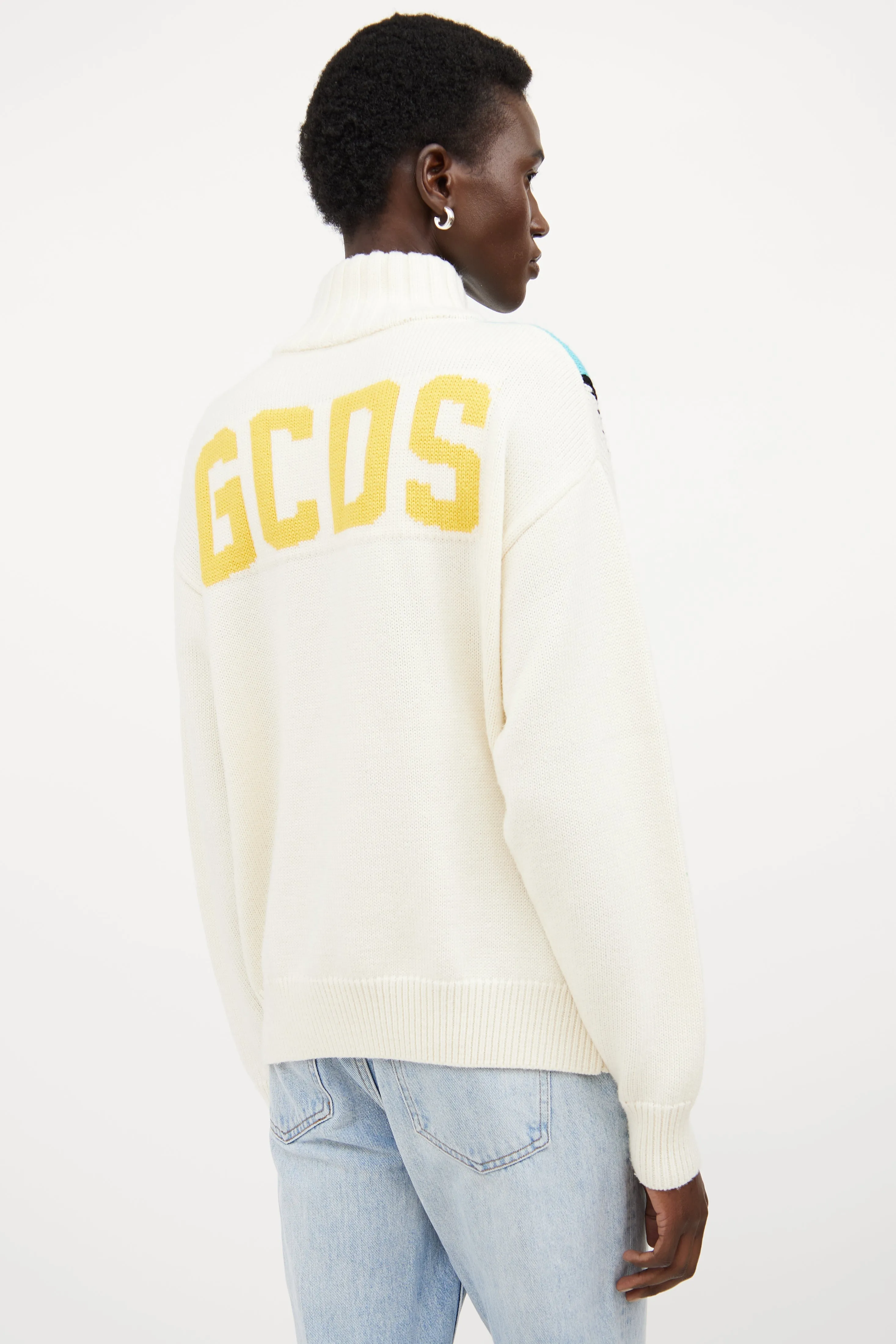 X Disney Cream & Multicolour Wool Knit Sweater